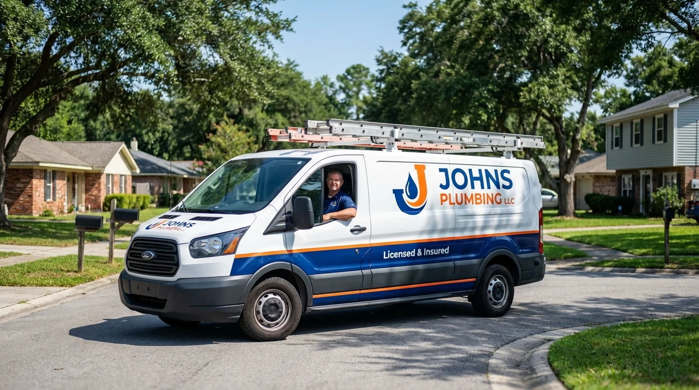 Johns Plumbing LLC service van in Kingston Springs, TN
