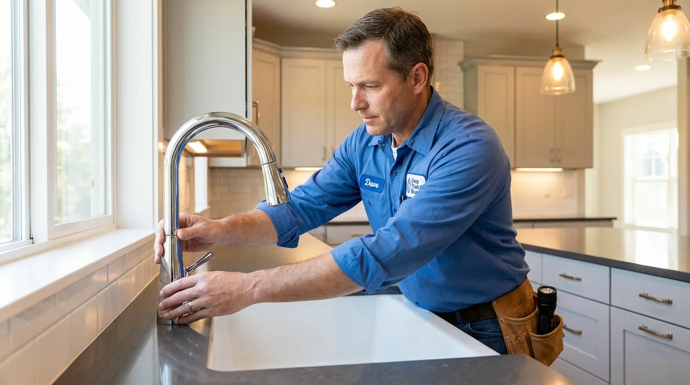 Kitchen faucet installation by Johns Plumbing LLC in Kingston Springs
